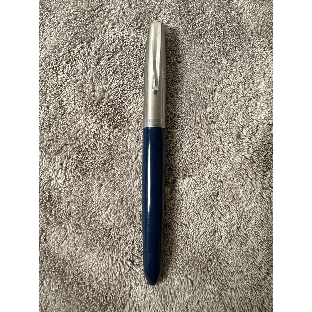 Parker Vintage 21 Blue Inverted Ridge Clip Fountain Pen
